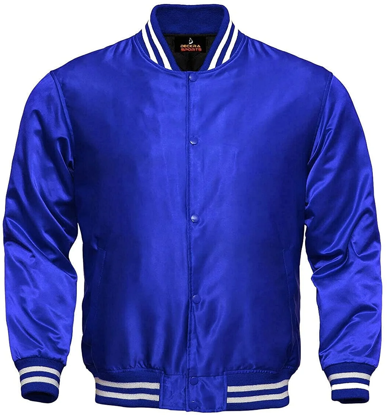 Latest fashion custom spring jacket solid color zip fastening men baseball collar satin bomber jacket 100% Customized