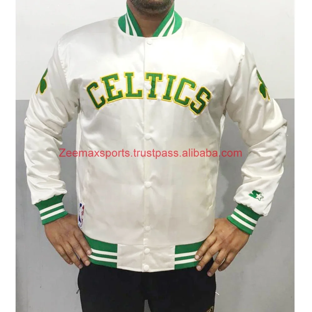 
Celtics Embroidery Satin Jacket With Embroidery Batch 