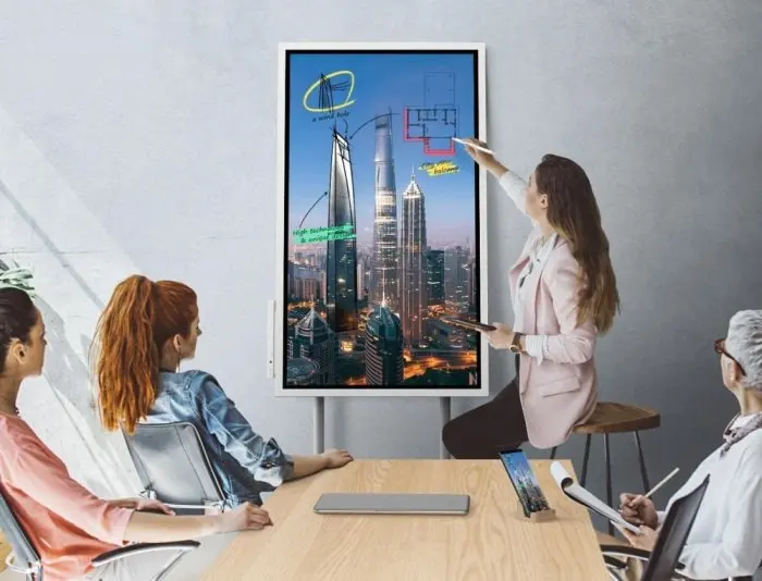 65-дюймовые Samsung Flip Pro WM65B 4K Интерактивная цифровая доска 350Nits