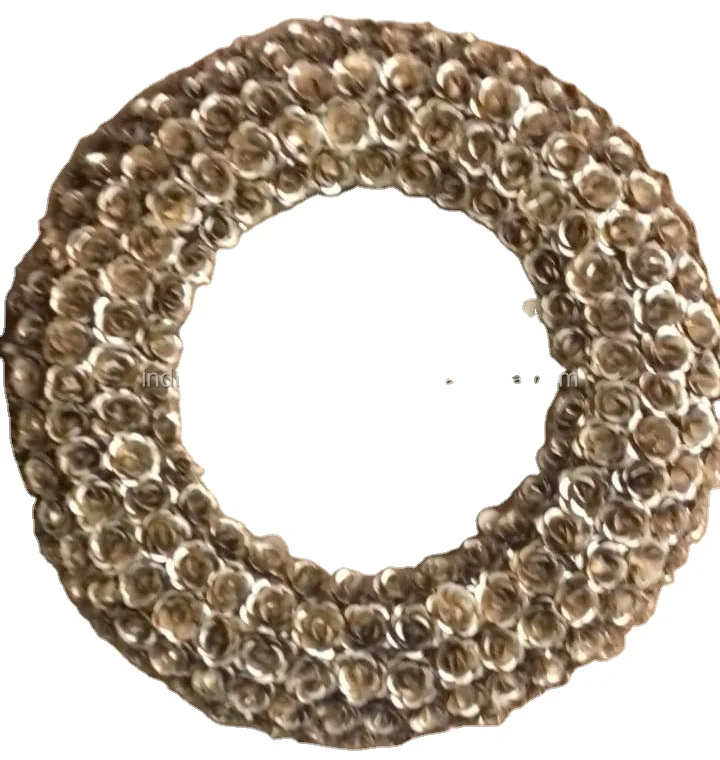 Новый дизайн античное металлическое настенное зеркало искусство на стену коричневое украшение SUNBURST