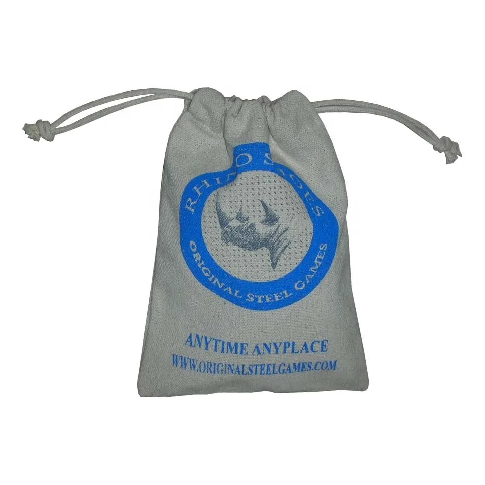 Customized Logo Print OEM Design Pattern Natural Canvas Drawstring Promotional Packaging Bag
