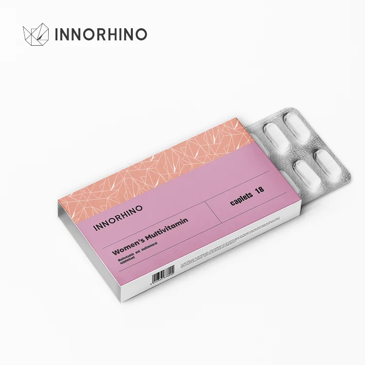 Branded Blister Pack Paper Sleeves Health Supplement Paper Box Packaging for Wellness & Pharmaceutical Product INNORHINO