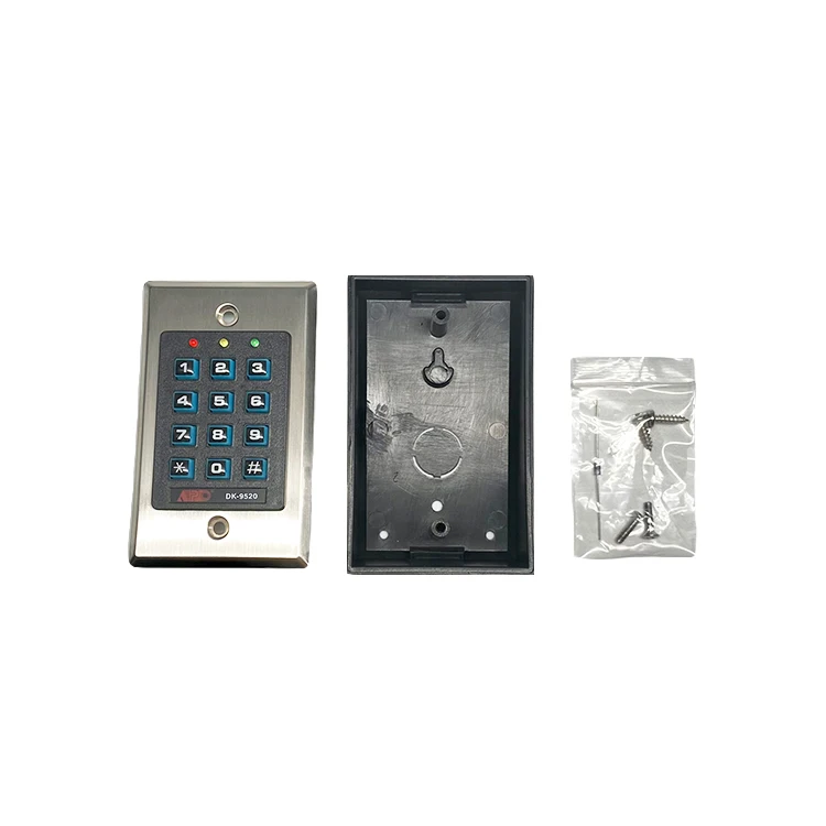 DK-9520 Easy Program Single Output Door Lock Access Control Steel Faceplate Keypad with LED Backlit Light Simple Keyboard PIN