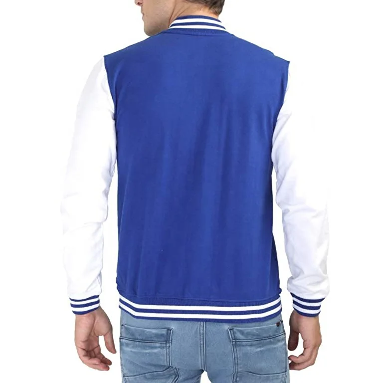 Hot Sale Sportswear Varsity Jacket Long Sleeve Splicing Striped Men Varsity Baseball Jacket