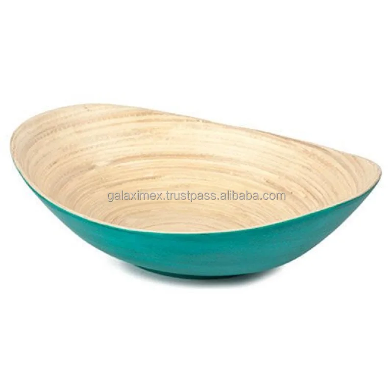 Hot New Eco-friendly Natural Fiber Bamboo Recycled Handmade 100% Natural Round Spun Bamboo Bowl Bamboo Dinner Sets