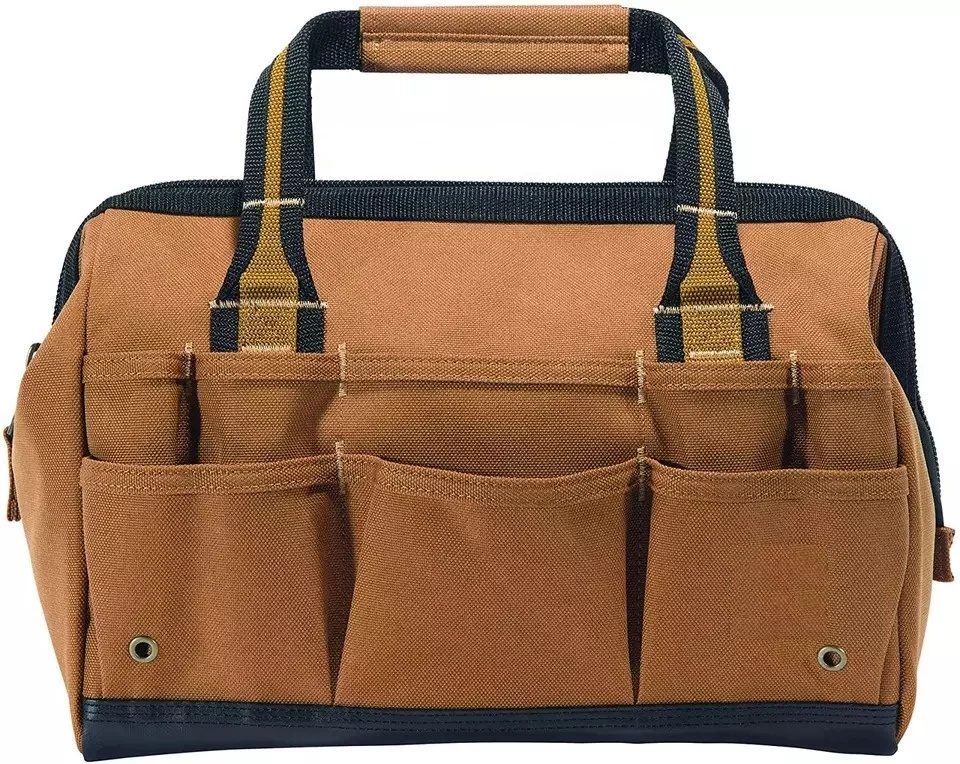 Wholesale Customized Tools Bag with large zippered main compartment 17 exterior 10 interior pockets manufacturer