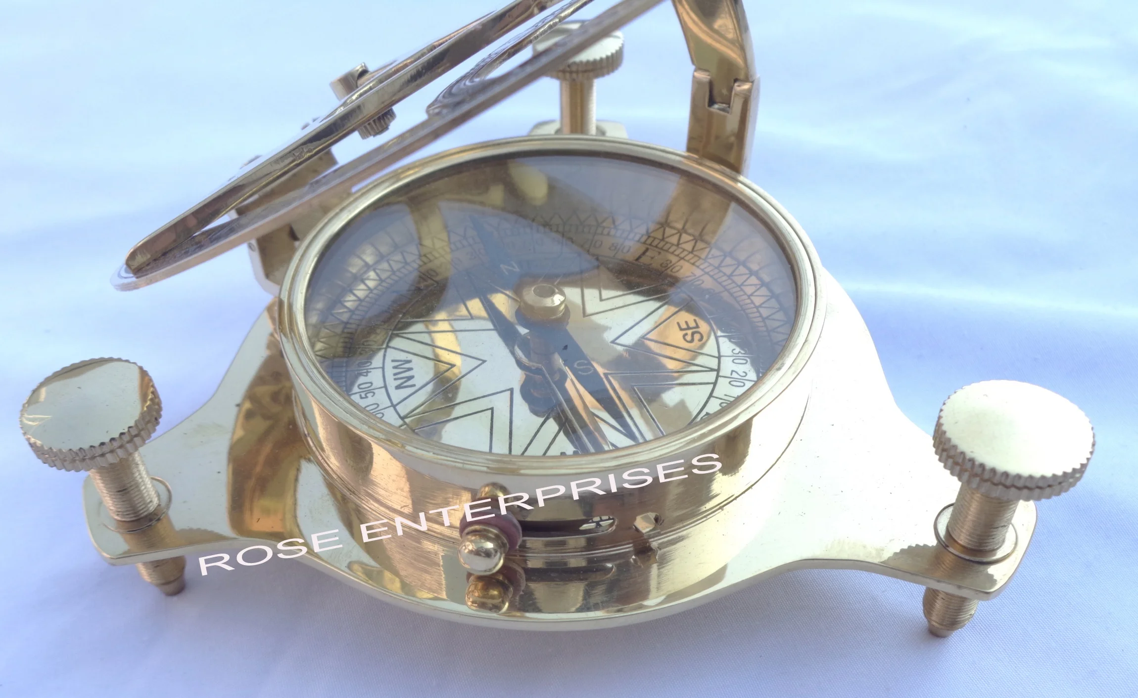 Nautical Vintage Brass Sundial Compass Working Compass With Solid Wooden Gifted Box Valentine Day Gift Gift For Husband