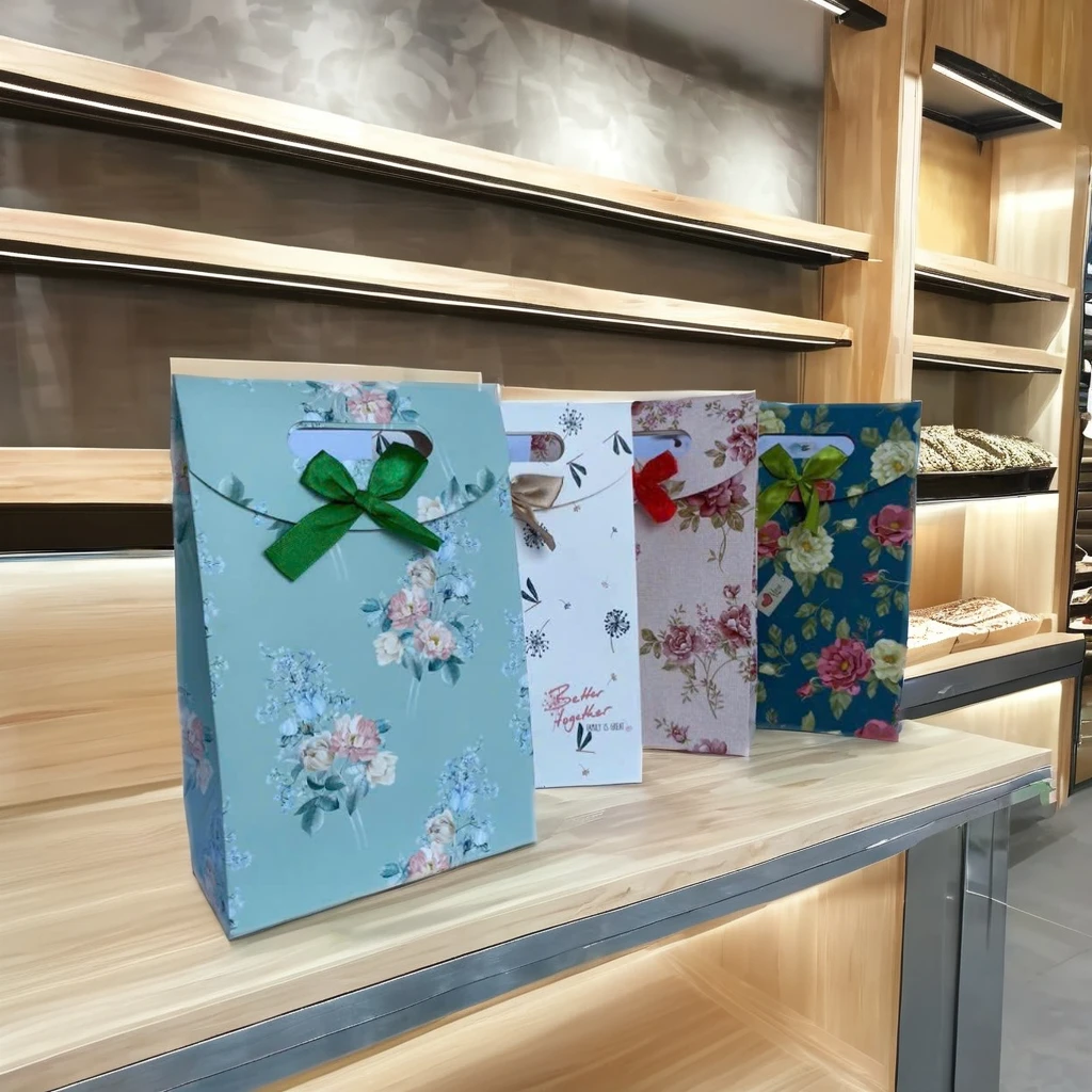 Hot Selling Custom Paper Bags Printed for Shopping and Gift Packaging Features Your Logo for Packing Made in Vietnam