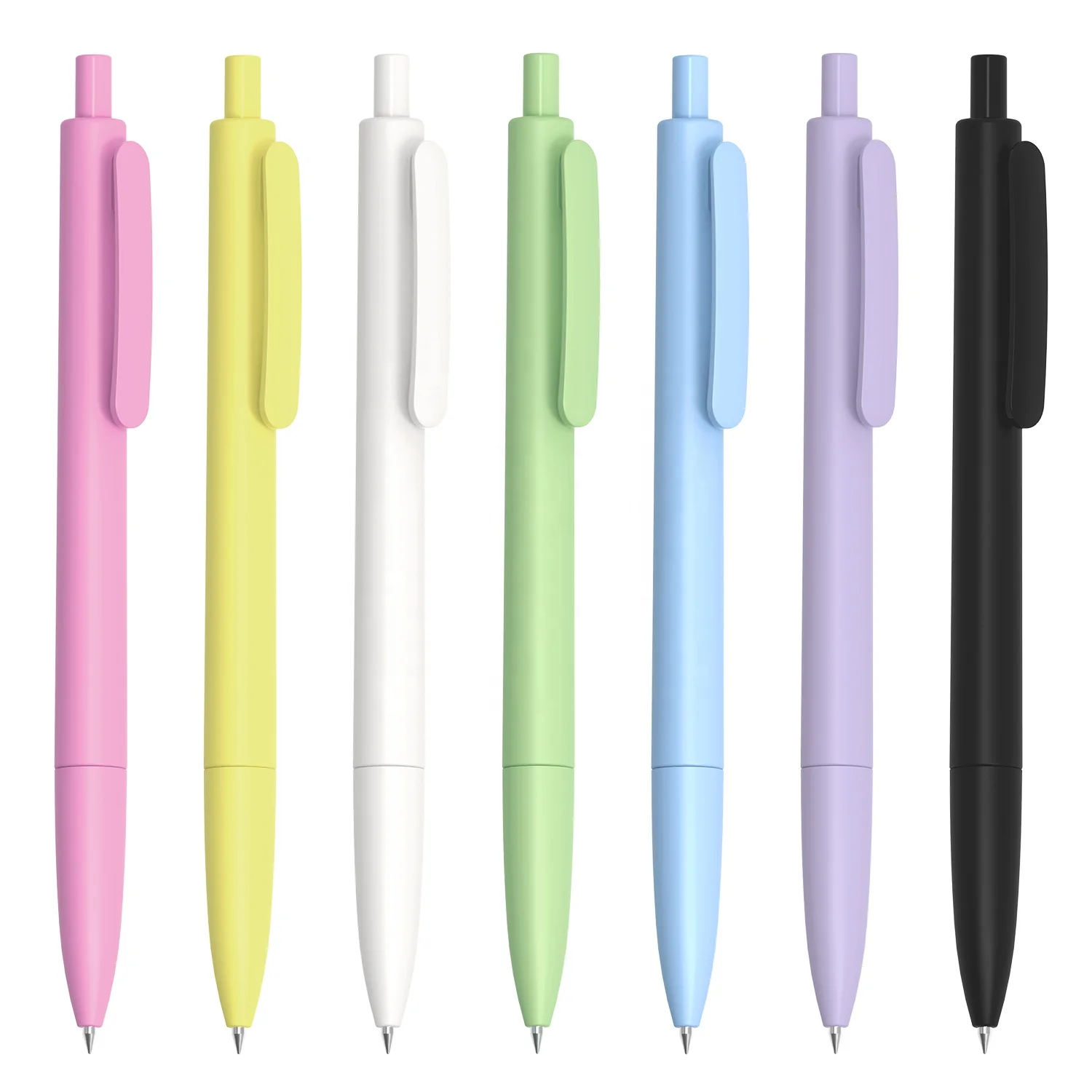 High quality branded name Fashion promotional black red green orange blue twist pens ballpoint custom logo