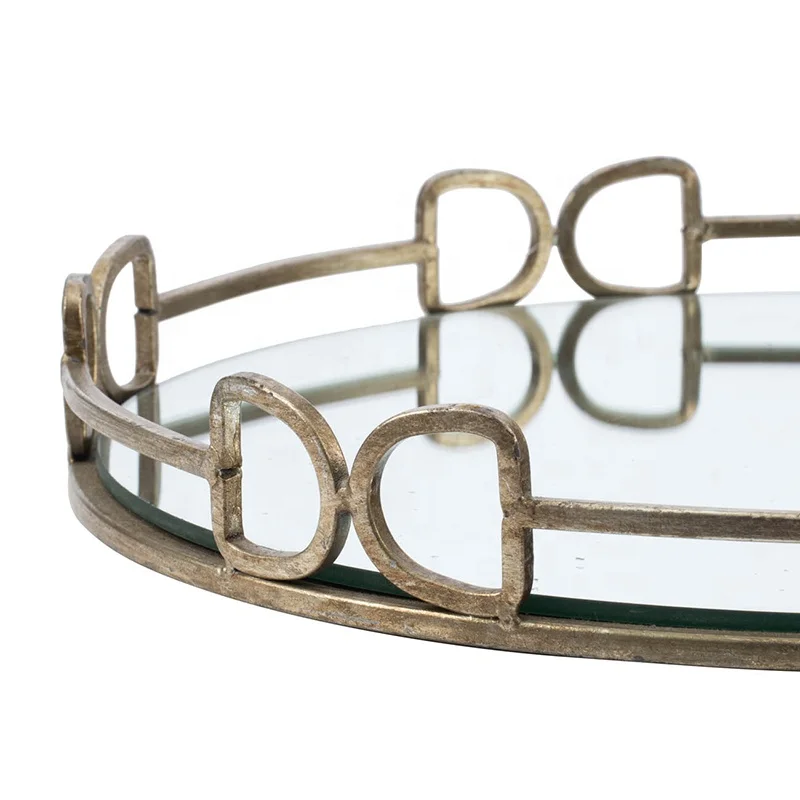 Круглый зеркальный лоток большая оптовая продажа низкая цена Профессиональный круглый мраморный натуральные лотки