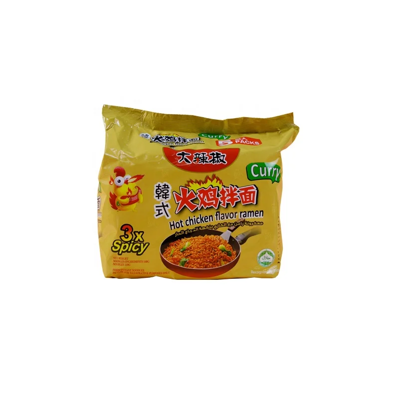 Top food bag packaging crispy fried noodles packet noodle ramen