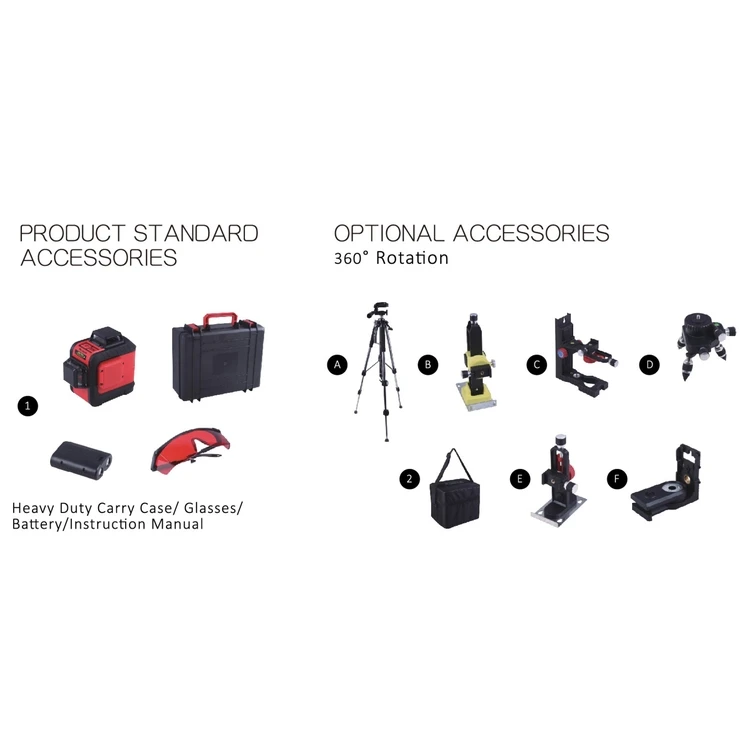 3D 12 linesHigh precision Automatic Self Leveling 360 Degree Rotary Cross Green Beam Laser Level
