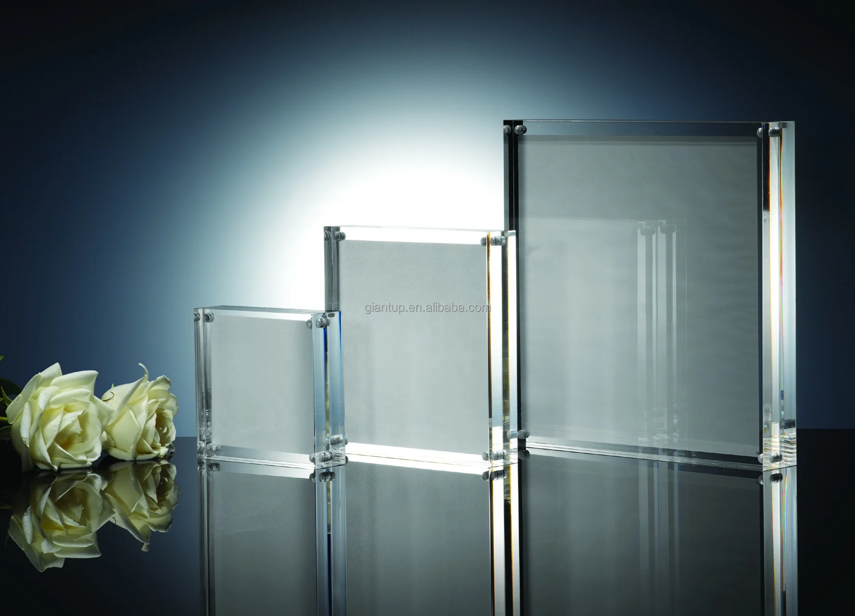 Acrylic Rectangle High Quality Baby Clear Block Photo Frame  for Desktop