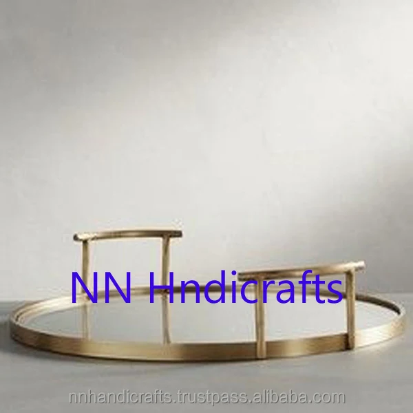 Новое поступление современный дизайн круглый античный полированный деревянный поднос из манго для дома отеля ресторана по оптовой цене