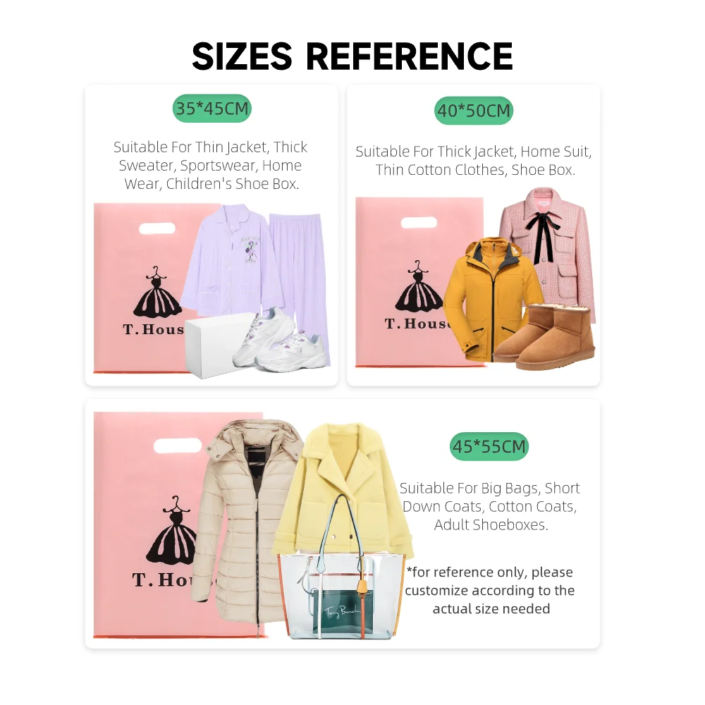 Factory Directly Sales Plastic Carry Bags For Clothes Shop And Supermarket