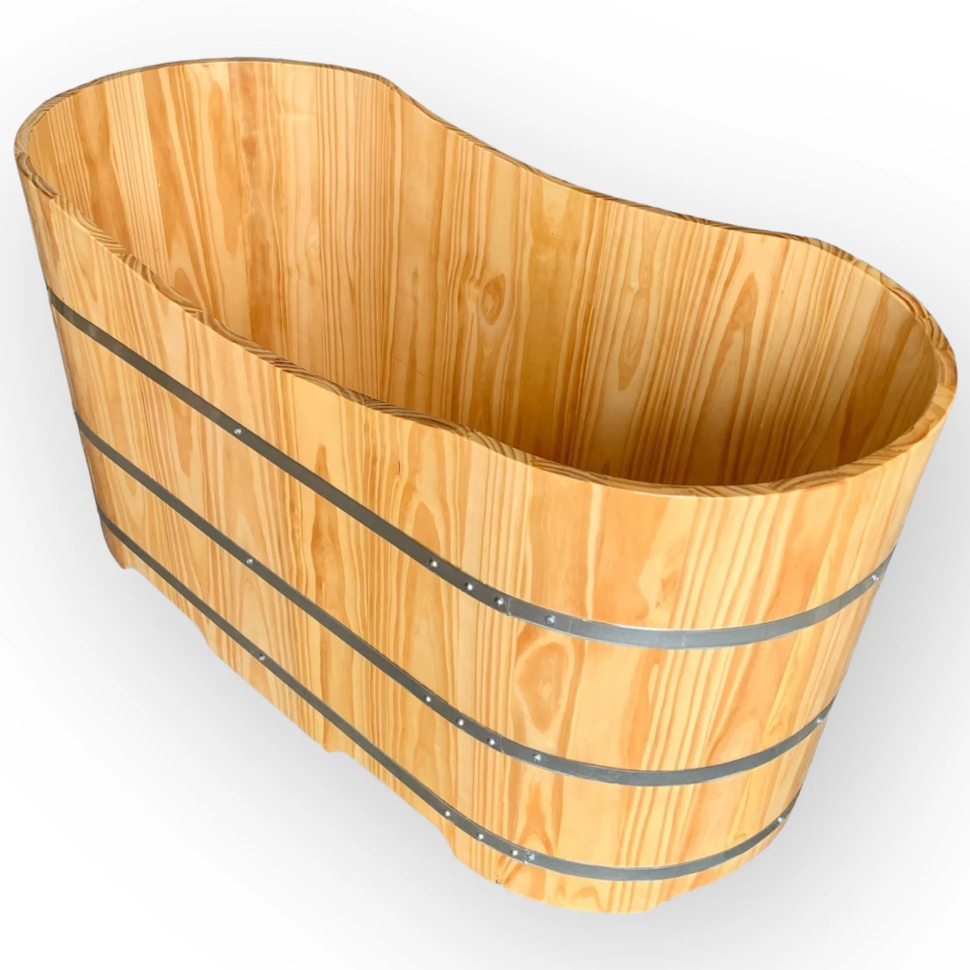 Hot sale High Quality Custom Made Round Wooden Frame Bathtub/ Natrual Wooden Barrel Bath Tub For Spa Villa From Vietnam