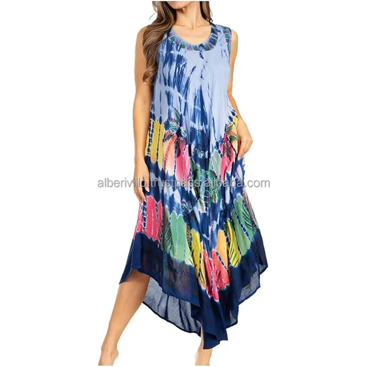 High Quality Maxi Sleeveless Dress Beach Wear New Collection Sun Dresses for Women with Different Designs & Colors