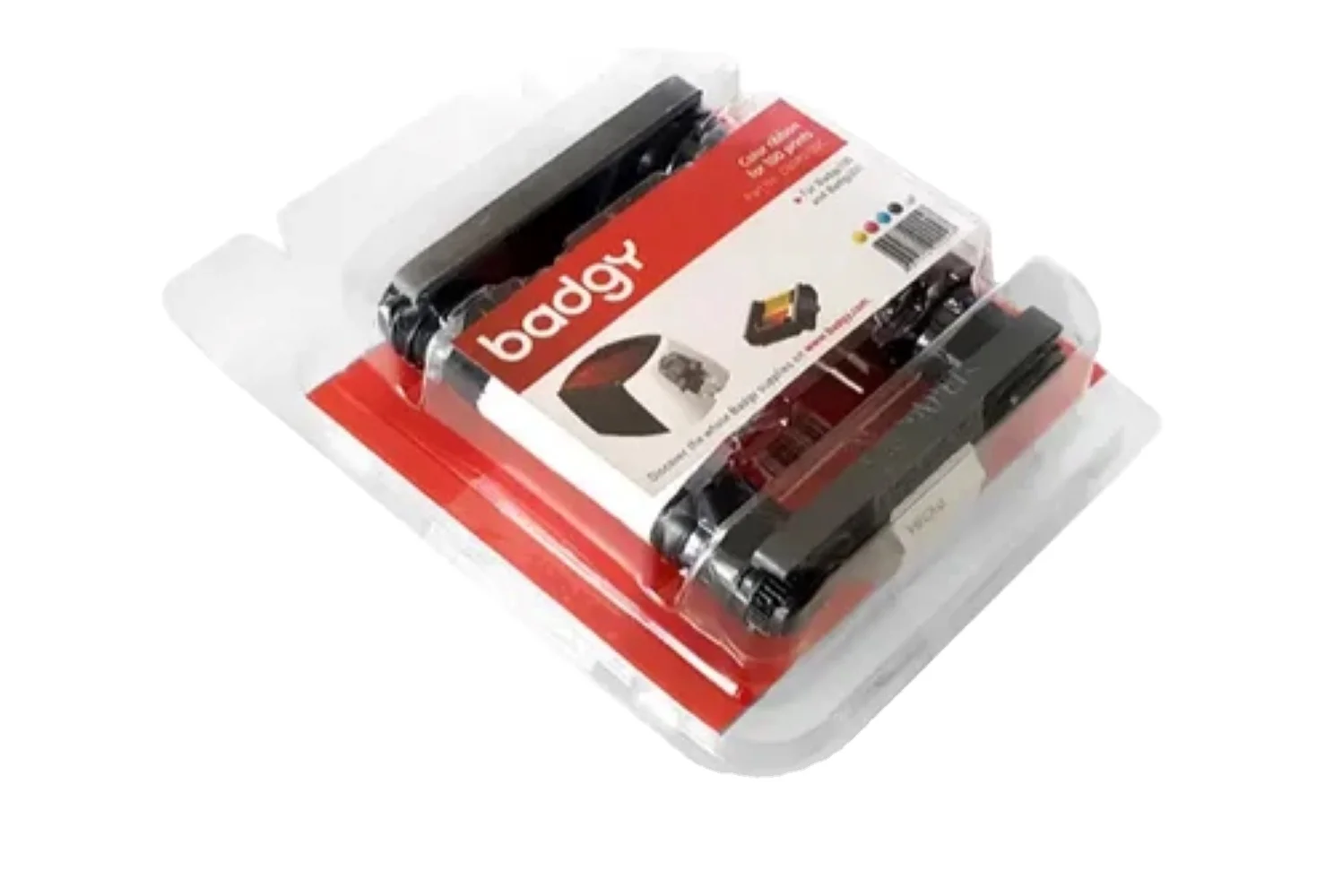 PVC Card Printer Ribbon Evolis Badgy 100/200 CBGR0100C 100 Images