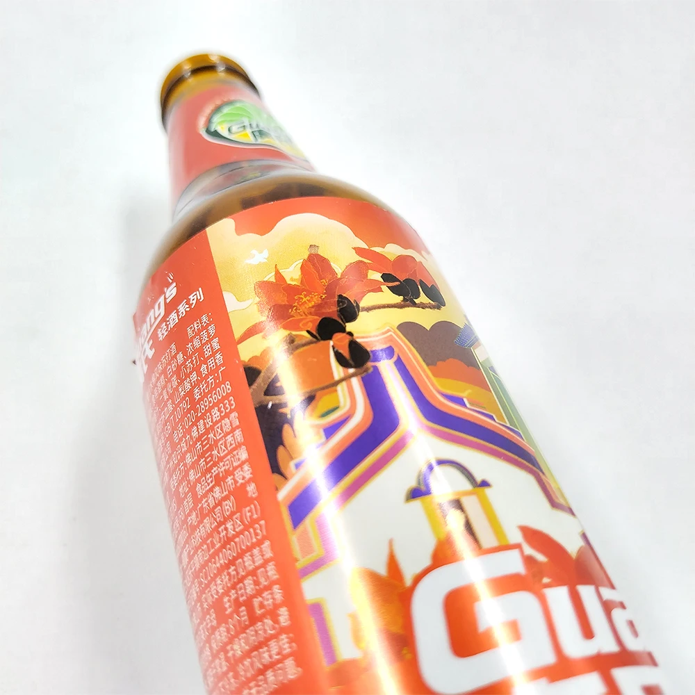 GH-Printing custom peelable removable PET wash off adhesive pressure sensitive label tear away label