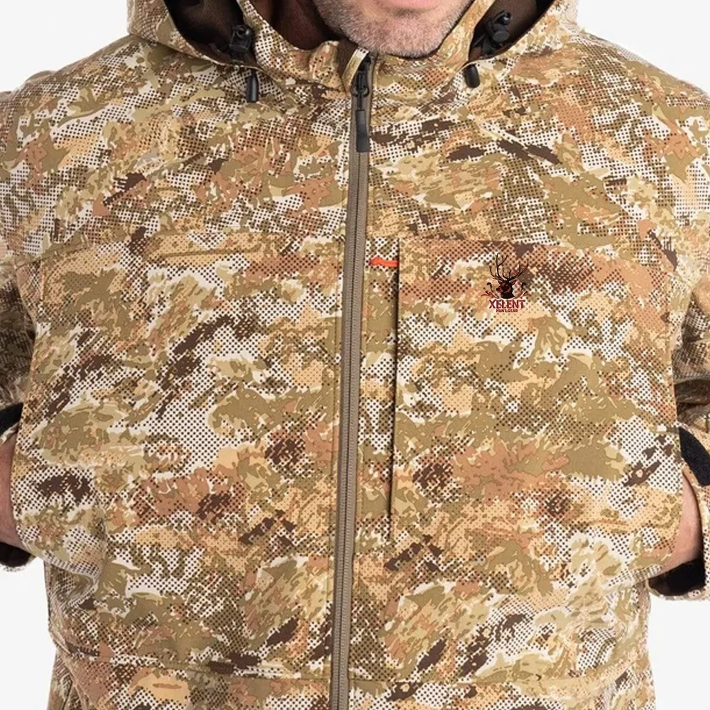 High Quality Hunting Jacket in Camouflage Waterproof Polyester Material with fully custimzation options