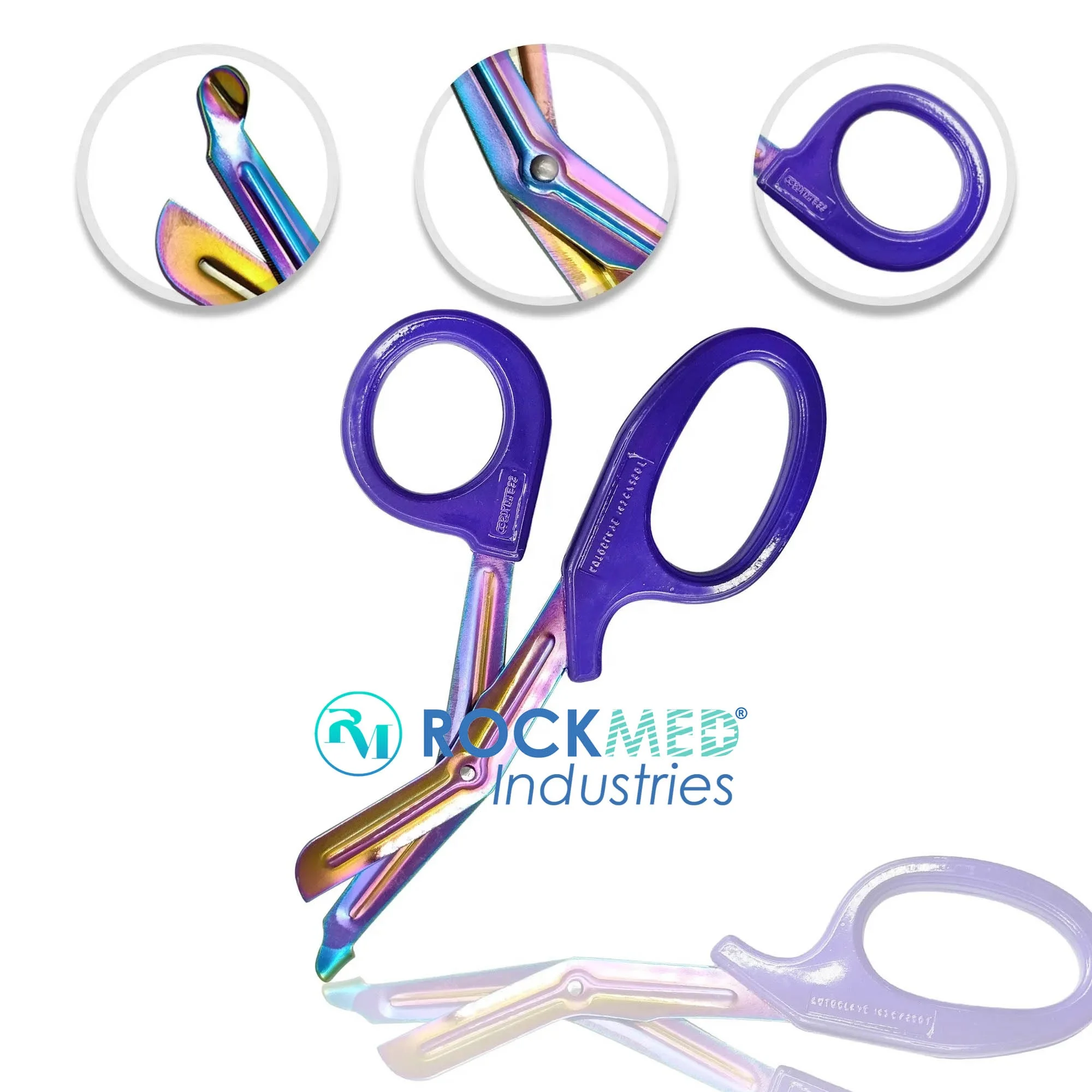 Trauma Shears Black / Safety Medical Scissors with Blunt Tip