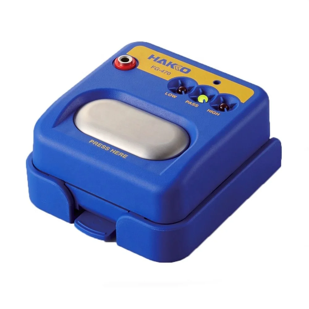 Антистатический ремешок тестер FG470 HAKKO оригинальный FG-470 Крепление Держатель в комплекте со светодиодным + зуммер использования батареи Ремешок