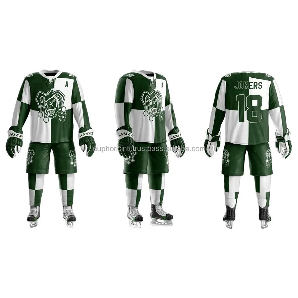 Custom Ice Suits Blank Sport Full Sublimation Hockey Practice Jersey Sublimated Printing Ice Hockey Wears Uniform Cloth Men