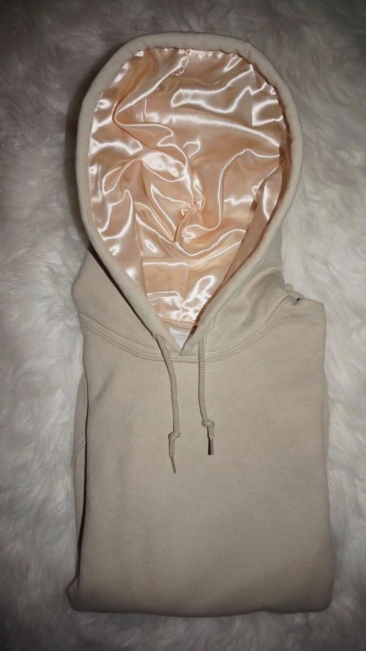 wholesale silk lined hoodie high quality satin lined hoodies