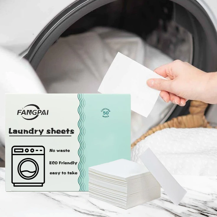 OEM Eco Laundry Sheets Laundry Detergent strips powerful Clean Detergent powder Paper Soap Sheet Enzyme detergent in strips