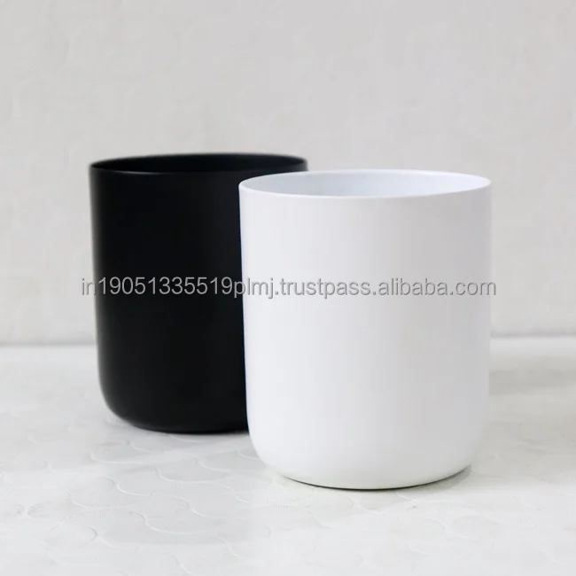 Stainless Steel candle jar With Black And White Powder Coated Metal Soy Wax Candle Jar Scented  Wax Decorative Candle Container