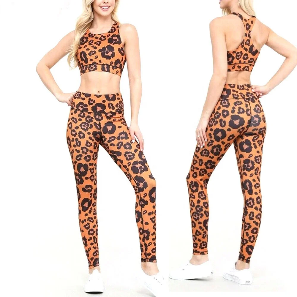 Summer New women Fitness Sports sexy Bra and Pants two piece sets Sportswear Leggings seamless Yoga Set Sublimated Yoga Set