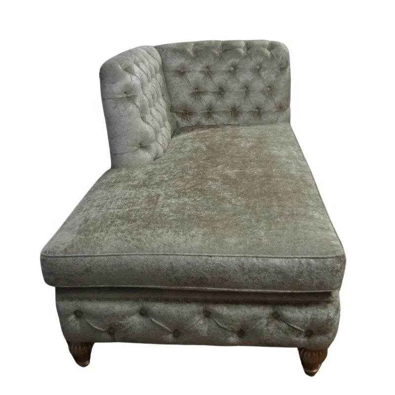 Современный Стеганный диван-кровать, мягкий шезлонг, гостиная, диван, кушетка с золотыми деревянными ножками для европейской домашней гостиничной мебели