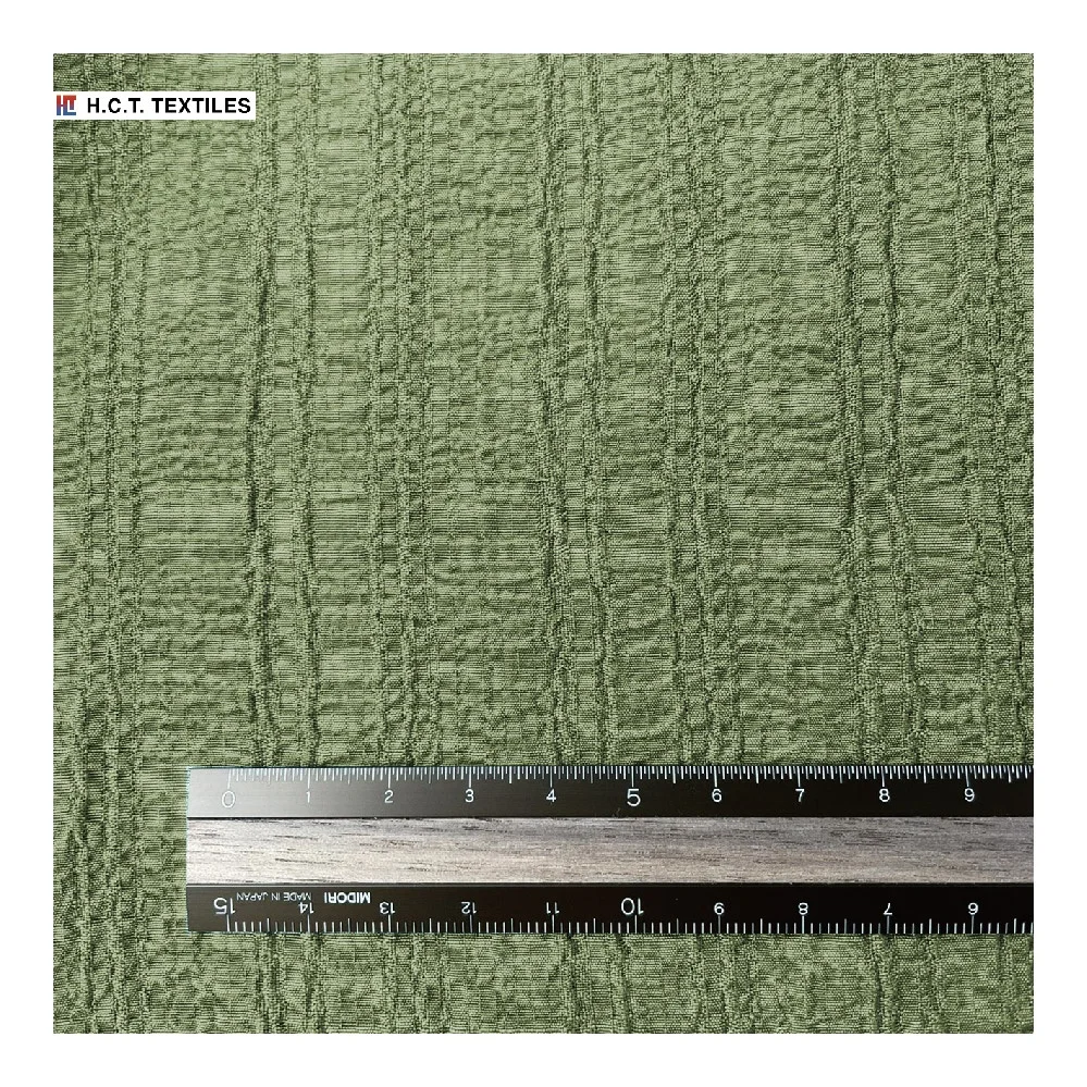 Casualwear crinkle 130g Rayon Polyester Spandex soft seersucker blouse fabric from Taiwan