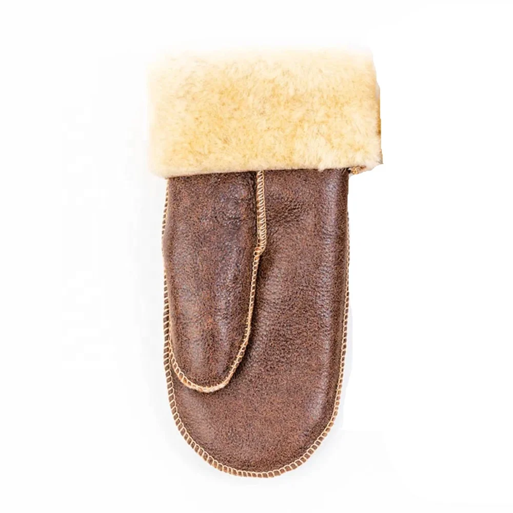 Outdoor Fashion Women Touchscreen Suede Leather Full-Finger Fur Sheepskin Winter Breathable Leather gloves from Pakistan