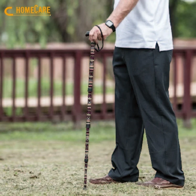 OEM ultralight straight shank telescopic walking cane stick