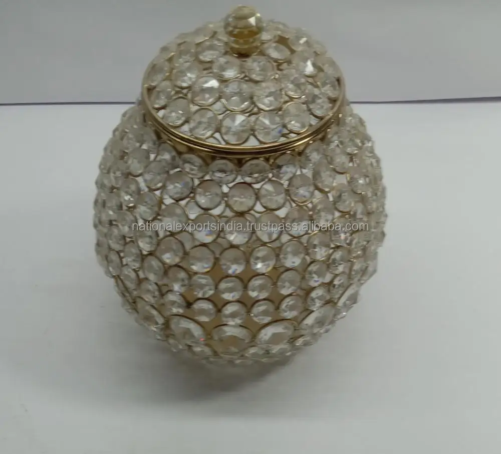 Candle With Lids Candle Glass Jar With Lid Custom Empty Electroplated Gold Silver Copper crystal Jars for home decor