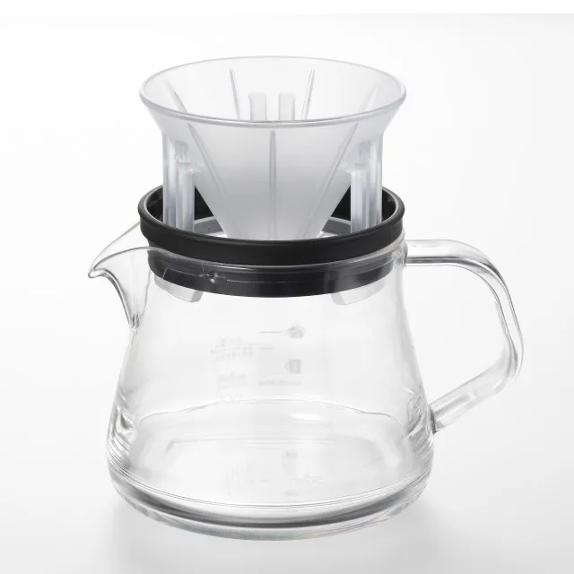 Tritan Coffee Server With Wide Mouth, Accurate Graduations, Easy-To-Pour Spout Coffee Server STRON 400 Compact Dripper Set