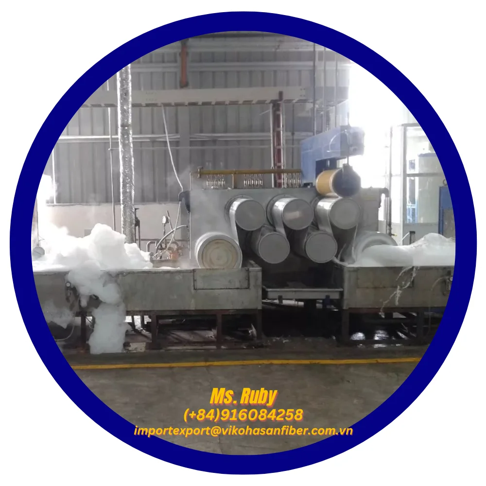 Recycled 100% from PET flakes Fibres 15D H Slick White Recycled Hollow Staple Fibers 100% Polyester for flame retardant material