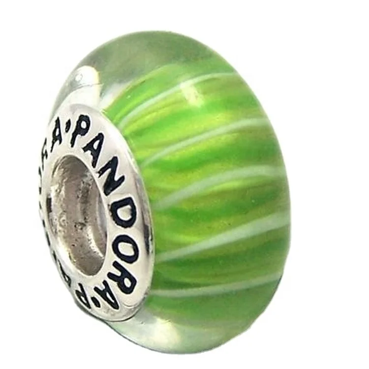 Подвеска из серебра 925 пробы Хрустальная лампворк и стекло голубой Zh123 Aigs AF Zh