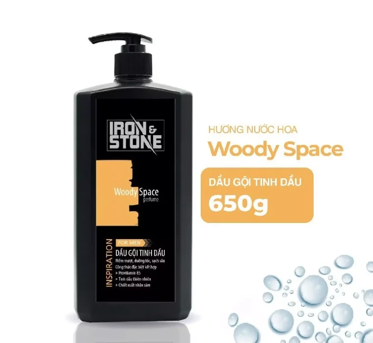 IRON & STONE - ESSENTIAL OIL SHAMPOO GEL | CLEAN AND SMOOTH HAIR WITH PROVITAMIN B5 | HIGH-END PERFUME