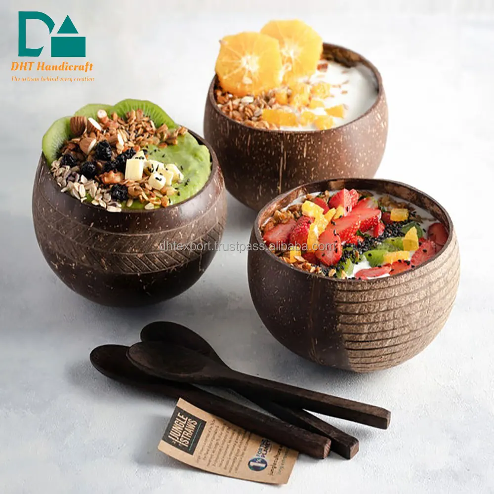 Миска из кокосовой скорлупы Dinnerwares изготовленная береговой тропический дизайн миска