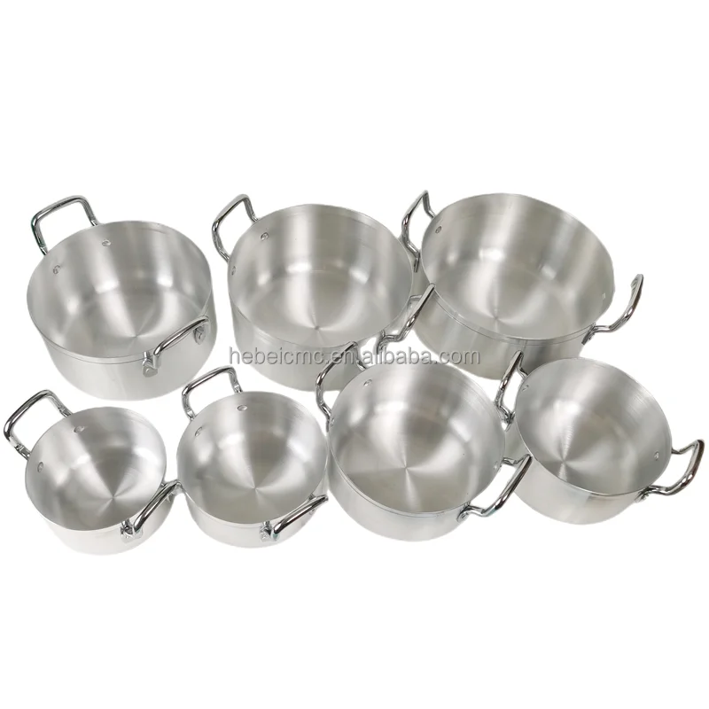 Cheap sell like hot 7pcs aluminum pot Different size of large cooker Cooking Pot casserole set premium aluminum cookwares