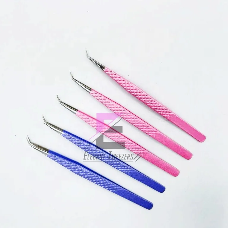 Бренд на заказ 45 градусов удлиненный изолирующий Пинцет для наращивания ресниц из нержавеющей стали Алмазный захват экологическая функция красоты
