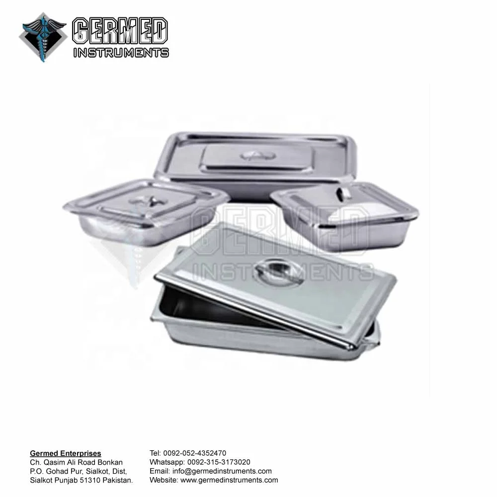 Manufacturer Supplier Wholesaler Dealer Surgical Instruments Storage Box Set of 3 PCS Hollow Ware Tools By GERMED ENTERPRISES