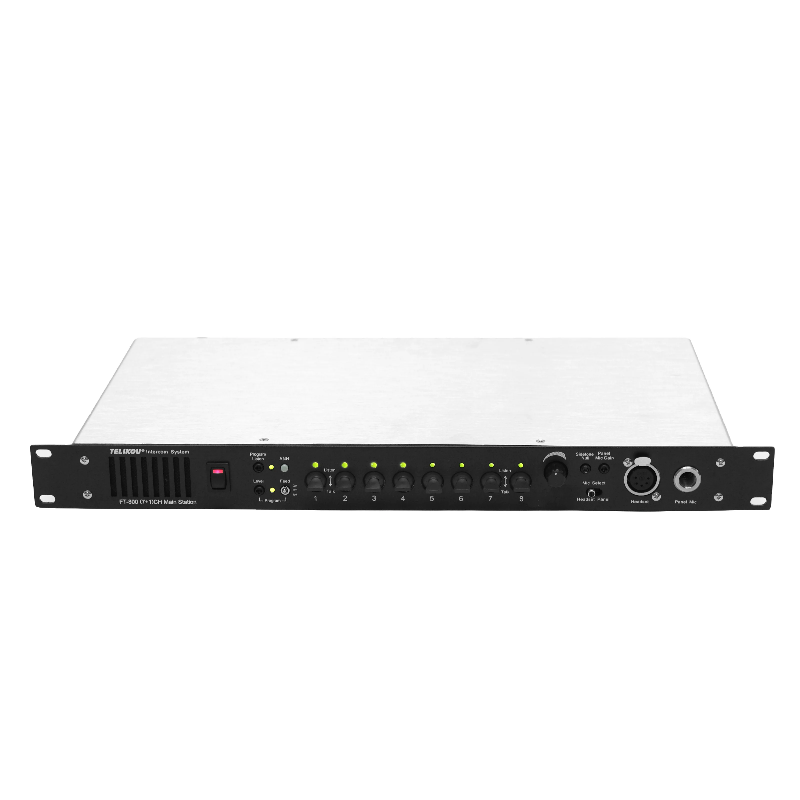 TELIKOU FT-800 4-wire master station for television station, communications center with tally light wired intercom system