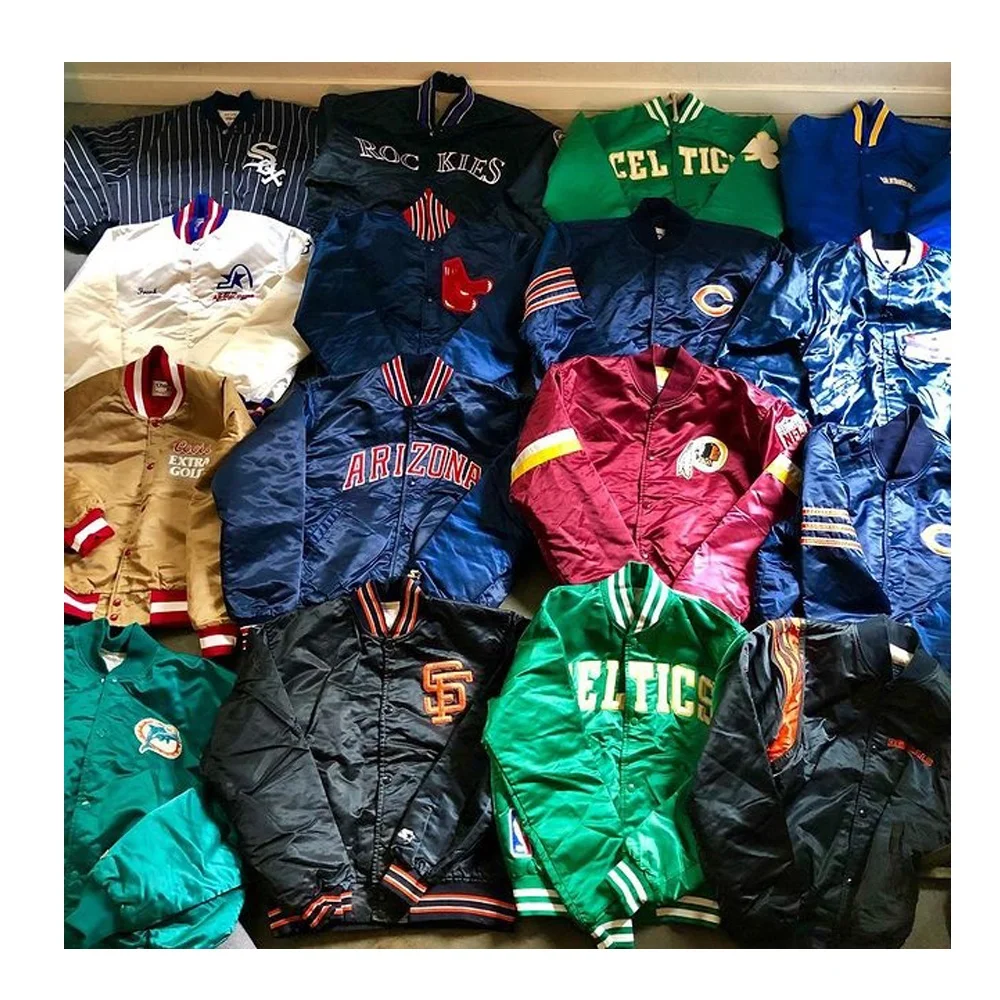 Customized Design Team Name & Number Starter / NFL Batch Embroidered Satin Jacket