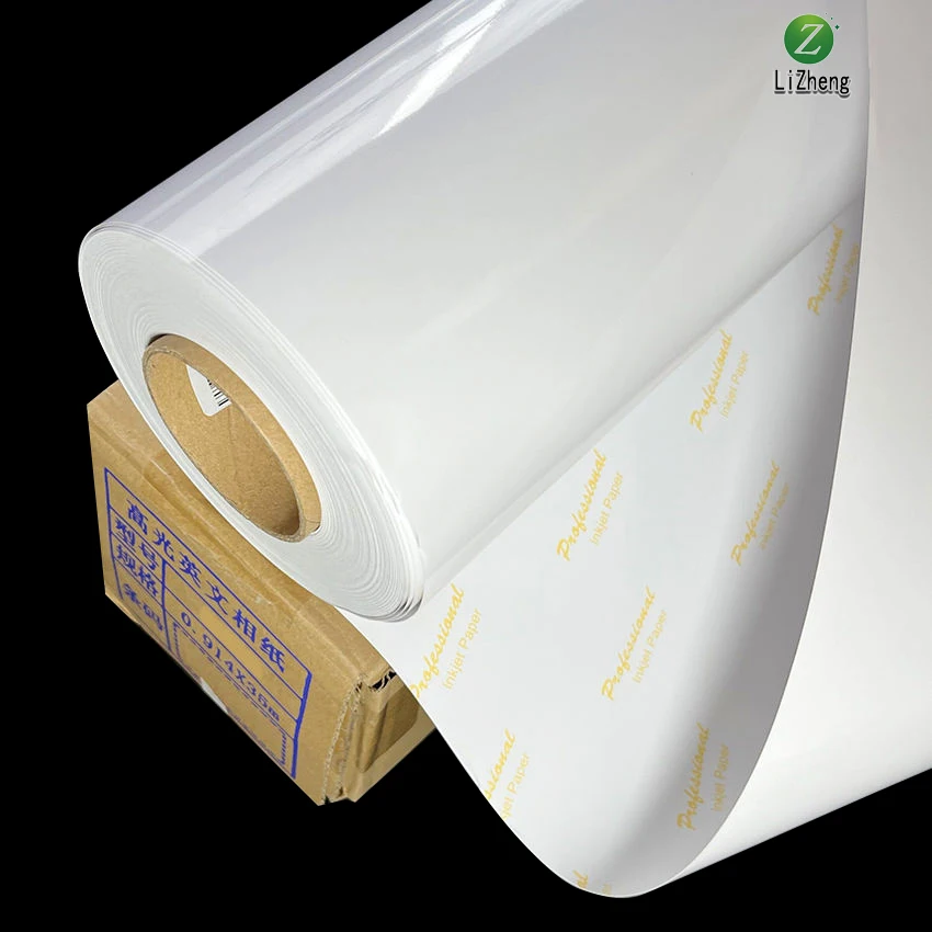 Lizheng A4 A3 260g rc premium Luster rc glossy photo paper Roll For Inkjet Printing rc satin photo paper