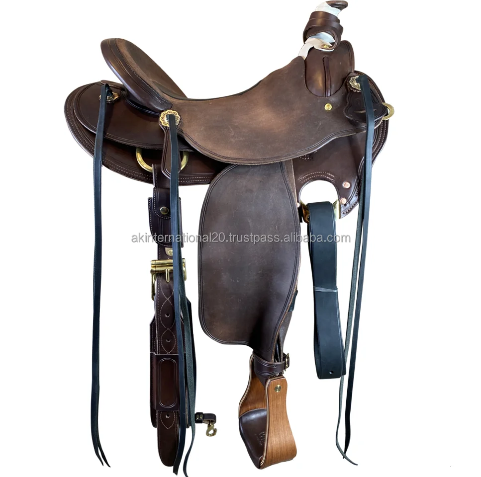 High Quality Western Style English Saddle Wade Horse Saddle from India for Horse Riding