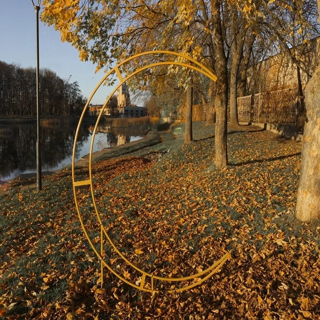 Gold Metal Moon Wedding Arch Wedding Flower Arch Decoration LED Light Walkway Decoration Flower Stand Road Lead for Weddings