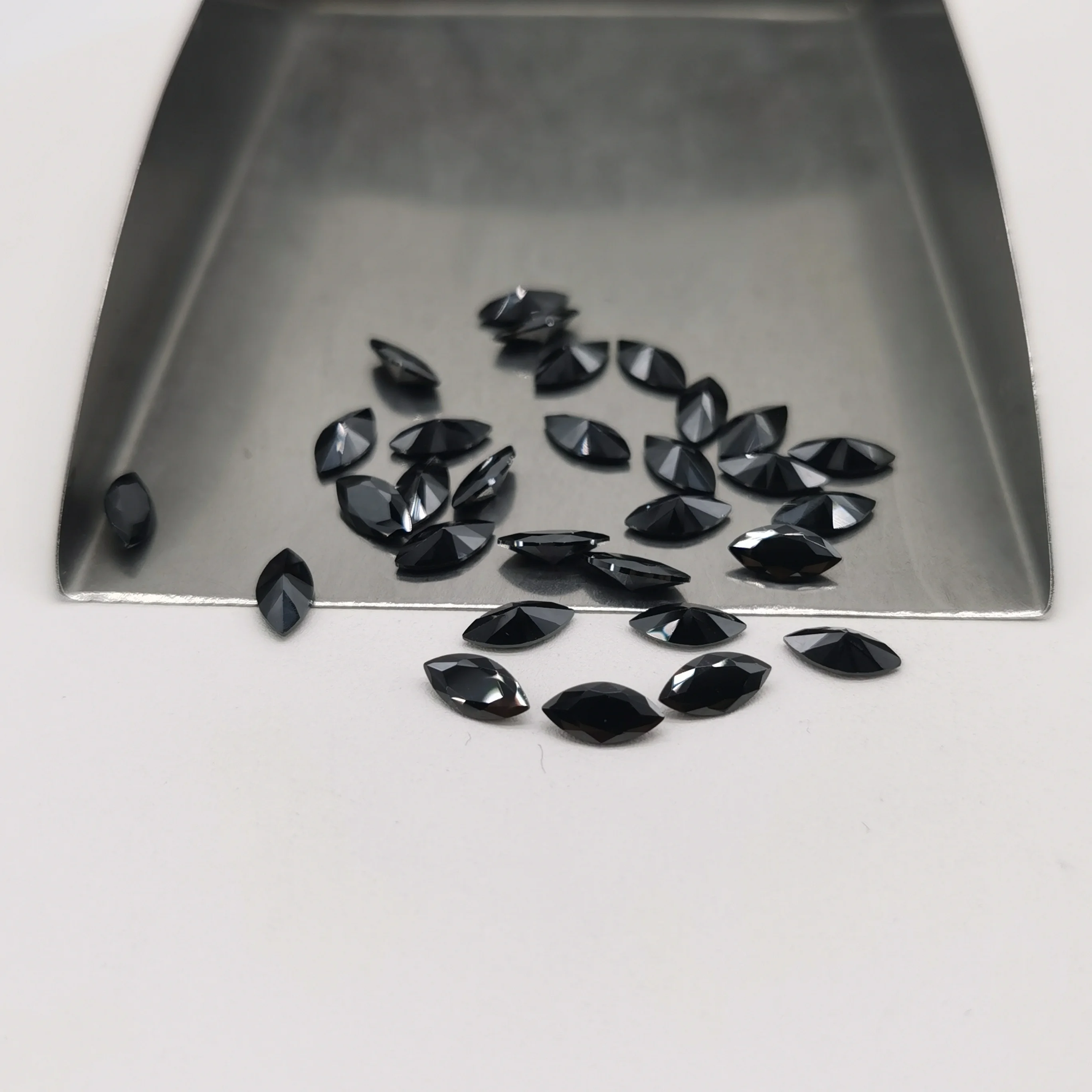 Baifu Jewelry loose gemstone black marquise cubic zirconia for jewelry